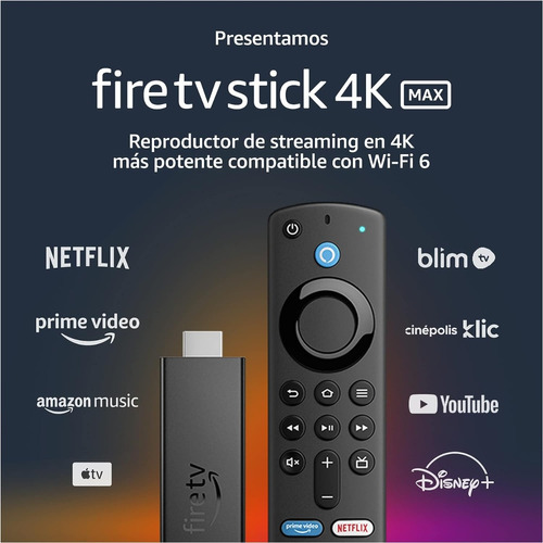 Dispositivo De Streaming Fire Tv Stick 4k Max Con Wi-fi 6 