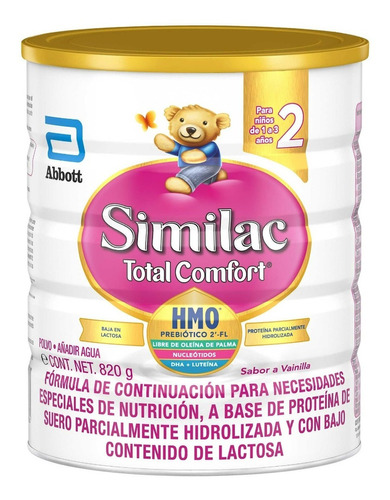 Leche Similac Total Comfort 2 De 1 A 3 Años Sabor Vainilla Sabor Natural