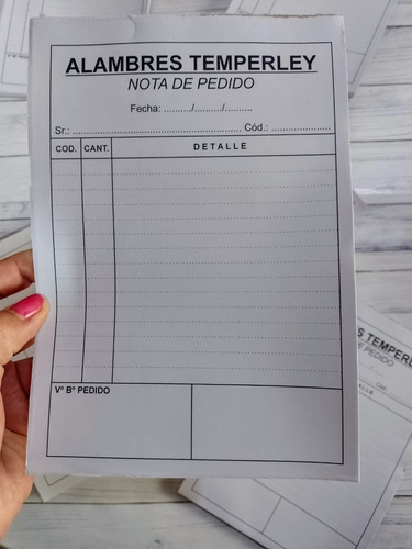 Planilla Para Remises - 10 Talonarios De 100 Hojas C/u