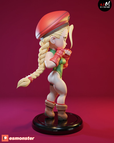 Cammy Street Fighter Em Resina Pintada No Aerógrafo