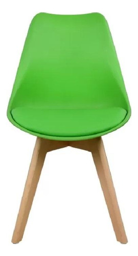 Cadeira Prizi Wood E75-verde. Cor Verde