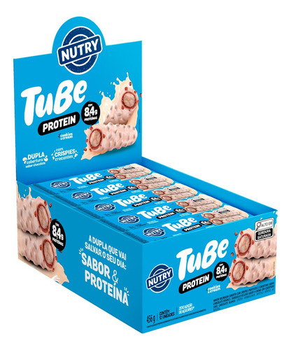 Tube Protein Nutry Display 12 X 38 G Sabor Cookies