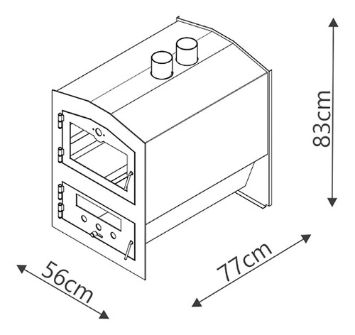 Imagen 2 de 8 de Combo Horno Tromen A Leña Trh Embutir + Termo Lusqtoff Tl1-9