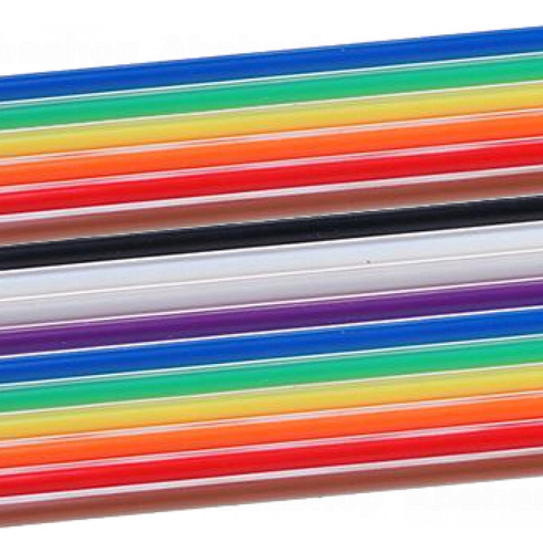 Rollo Cable Plano 16 Vías Colores 30 Metros Awg 28-p