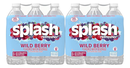 Splash Refresher, Bebida De Agua Con Sabor A Bayas Silvestre
