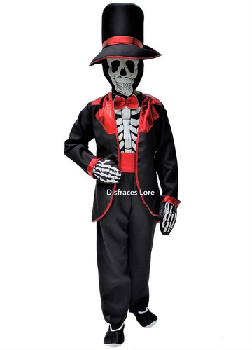 Disfraz Niño Talla 12 Catrin Sombrero Saco Haloween Muertos