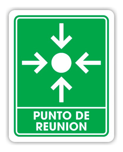 Señalamiento Punto De Reunion 25x35 Seguridad