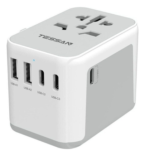 Adaptador De Corriente Universal De 5 Puertos Us+ (3 Usb C)