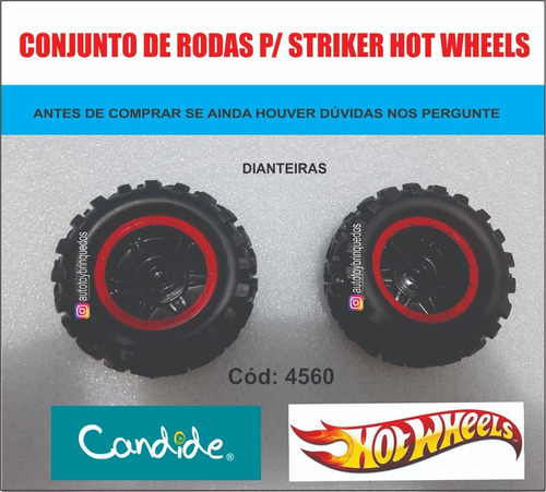 Striker  4560- Hot Wheels - Só As Rodas Traseiras Originais