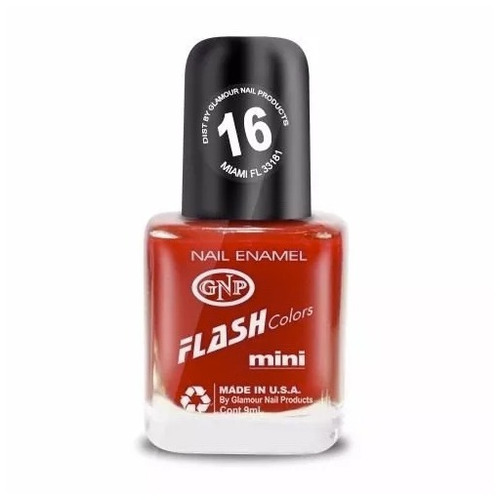 Esmalte Flash Colors De Gnp 9ml Nro.16 Rojo Intenso