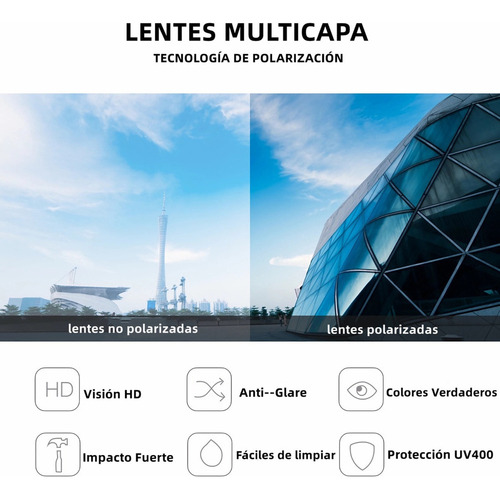 Lentes De Sol Polarizados Con Protección Uv400 P/hombre 2 Pz