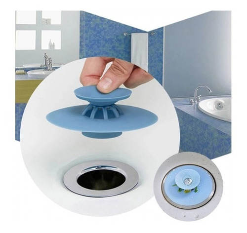 Imagen 4 de 4 de Tapón Silicona Bañera Drenaje Residuo Flexible Baño Bacha