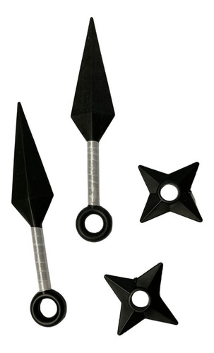 Kit Ninja 2 Estrelas E 2 Adagas Plástico