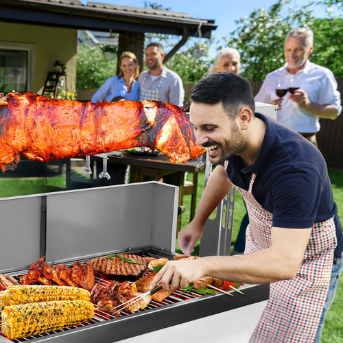 Migoda Parrilla Asadora De Acero Inoxidable Con Protector De