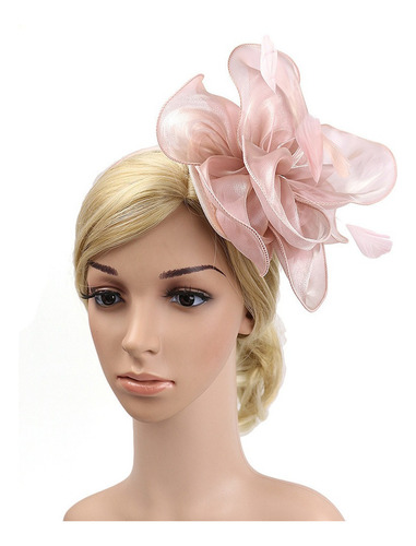 Kl Diadema Con Sombrero De Fascinator De Flor Artificial