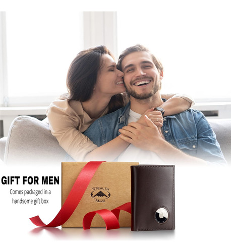 Stealth Mode Billetera Tríptico De Piel Para Hombre Con...