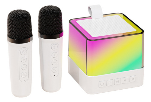 Set De 2 Micrófonos Y Altavoces Inalámbricos Karaoke Machine
