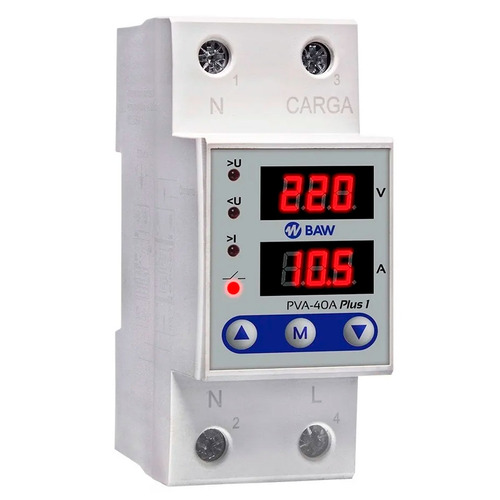 Protector Tension Baw Digital Volt Amper Monofasico 40amp
