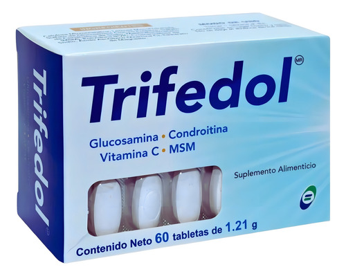 Trifedol Glucosamia, Condroitina, Vitamina C Y Msm 60 Tabs Sabor Sin Sabor