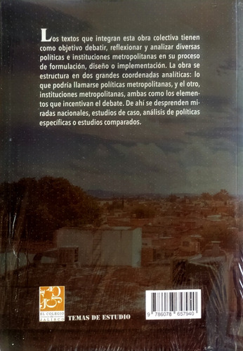 Políticas E Instituciones Metropolitanas En México Arellano