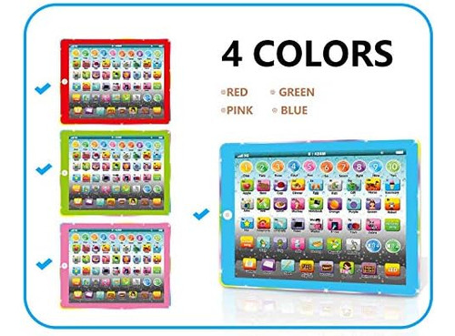 Wenbeier Kids Tablet Learning Pad Toddler Tablet Con Abc Wor