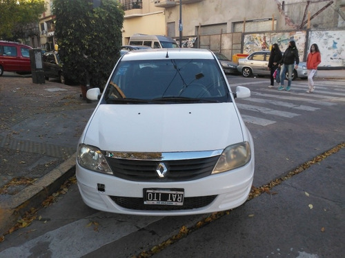 Renault Logan 2010 1.6 Pack Gnc Blanco