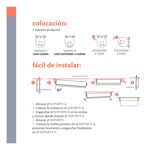 Cortina Roller Blackout Palmer 110x110 Cm Liso 3 Colores Gris