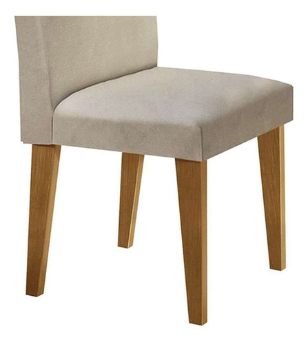 Conjunto De Mesa De Jantar Com Tampo De Vidro Luna E 6 Ca... Cor Marrom