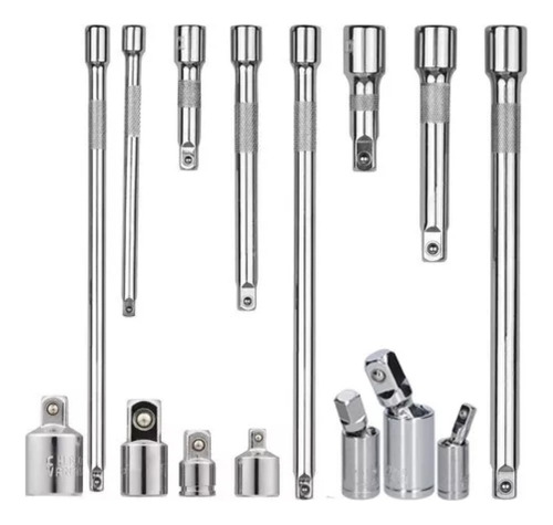 Ycrigns® 15pzs Llave De Herramientas Mecánicas 8 Barras De Extensión