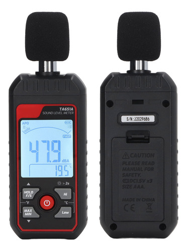 Medidor De Som Decibel Tester: Medição Precisa Sensível
