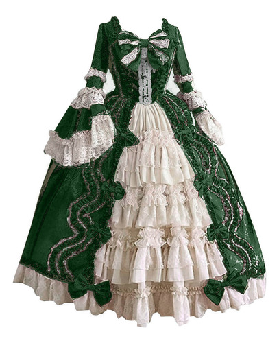 Vestido De Corte Gótico Vintage En L Para Mujer, Falda Para