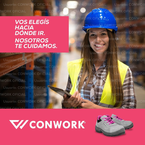 Imagen 10 de 10 de Zapatilla De Seguridad Conwork Línea Mujer 201za