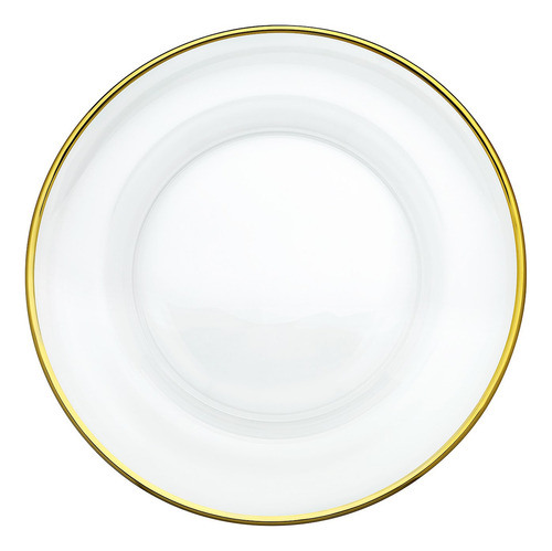 Caja 18 Plato Trinche Aria Cristalino Filo Oro