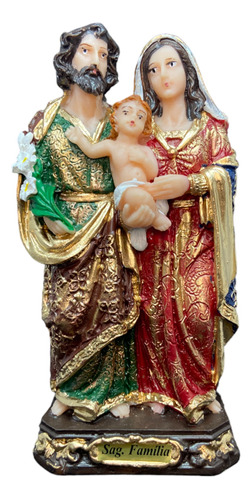 Sagrada Familia 15cm Resina Decorada
