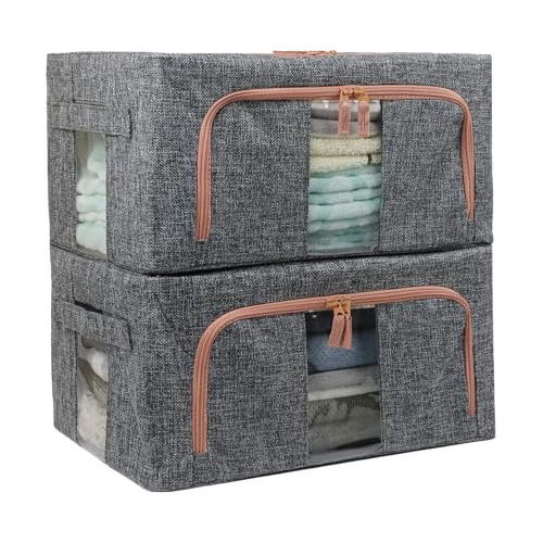 Fordonral Linen Clothes Storage Bins, Closet Zp1ft