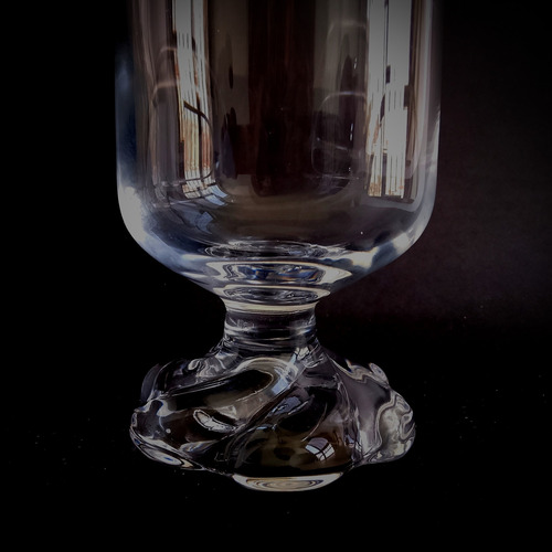 Cinco Copas Cristal D'arques Francés Flauta Ancha Pie Corto (Usado)