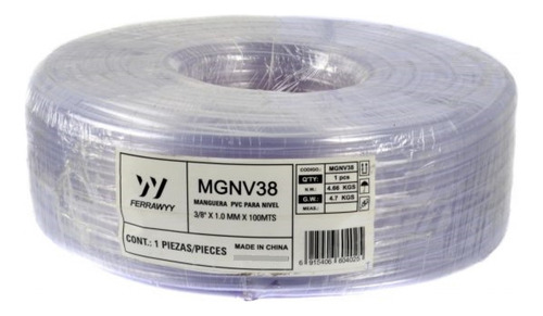 Manguera Pvc Para Nivel 3/8 X 100mts