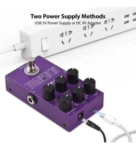 H M-vave Guitar Elemental Delay Effects Pedal Time/9 Delay