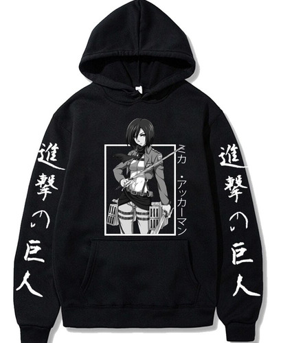 Divertidas Sudaderas Anime Ataque A Los Titanes Mikasa Acker