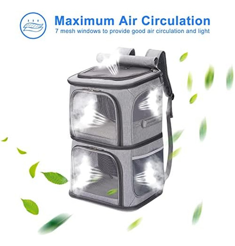 Voistino Mochila Transportadora Doble 2 En 1 Para Perros Y
