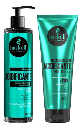 Kit Haskell Acidificante Shampoo 300ml E Máscara 240gr