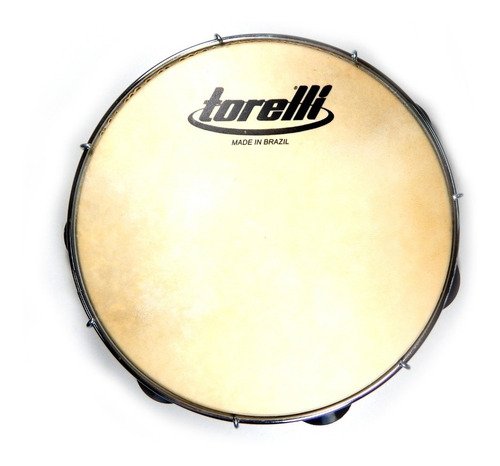 Pandeiro Profissional Tp300 10 Pele Couro Aro Abs Torelli