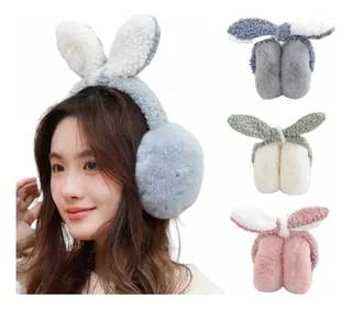 Orejeras Termicas Plegable Peluche Invierno Frio Dama Orejas