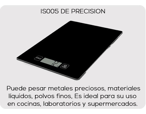 Bascula De Precisión Digital Medimetrics Is005 Color Negro