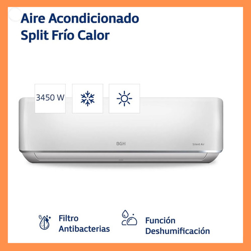 Aire Acondicionado Split Bgh Bs35wccr Frío/calor 3000f 3500w
