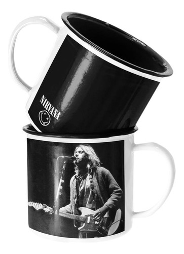 Taza Enlozada Lechera Nirvana Kurt Cobain Banda Rock