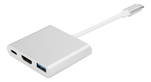 Adaptador Convertidor Tipo C A Hdmi 3 En 1 Portátil Multifun