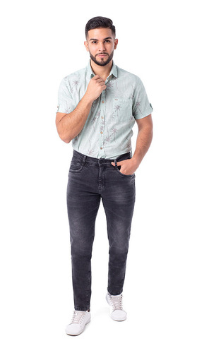 Pantalon Cargo Denim Stretch Pionier Karlhos Hombre