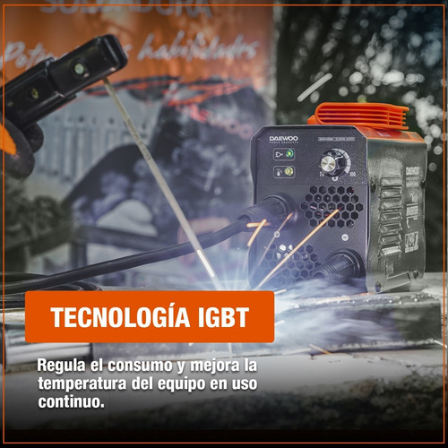 Imagen 7 de 10 de Soldadora Inverter 100 Amp Daewoo Anti Stick + Mascara + Acc