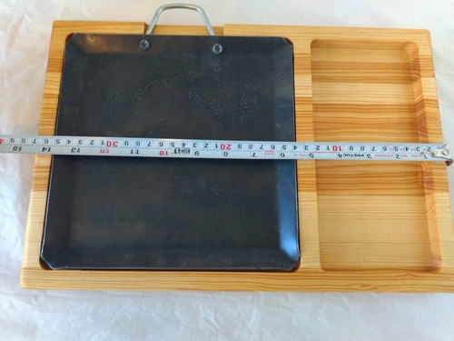 Imagen 7 de 8 de Parriila Tabla Madera Carnes 25 X 37cm Sin Logo